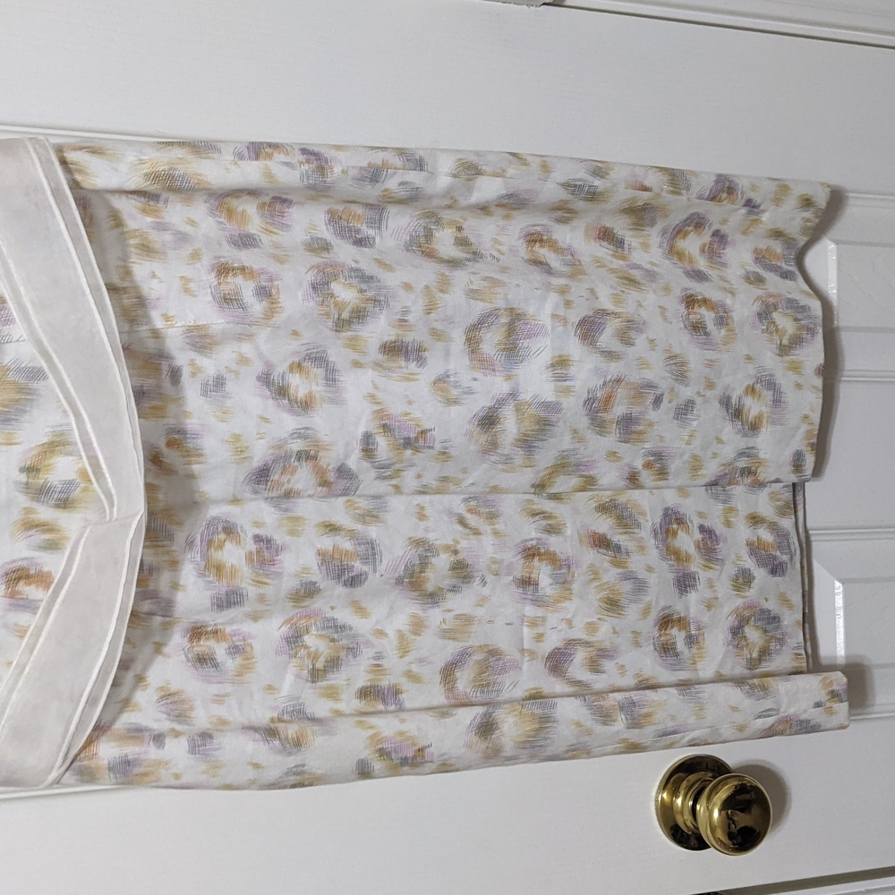 Ann Taylor Linen Blend White Print Dress Size 4 NWT - Picture 3 of 9